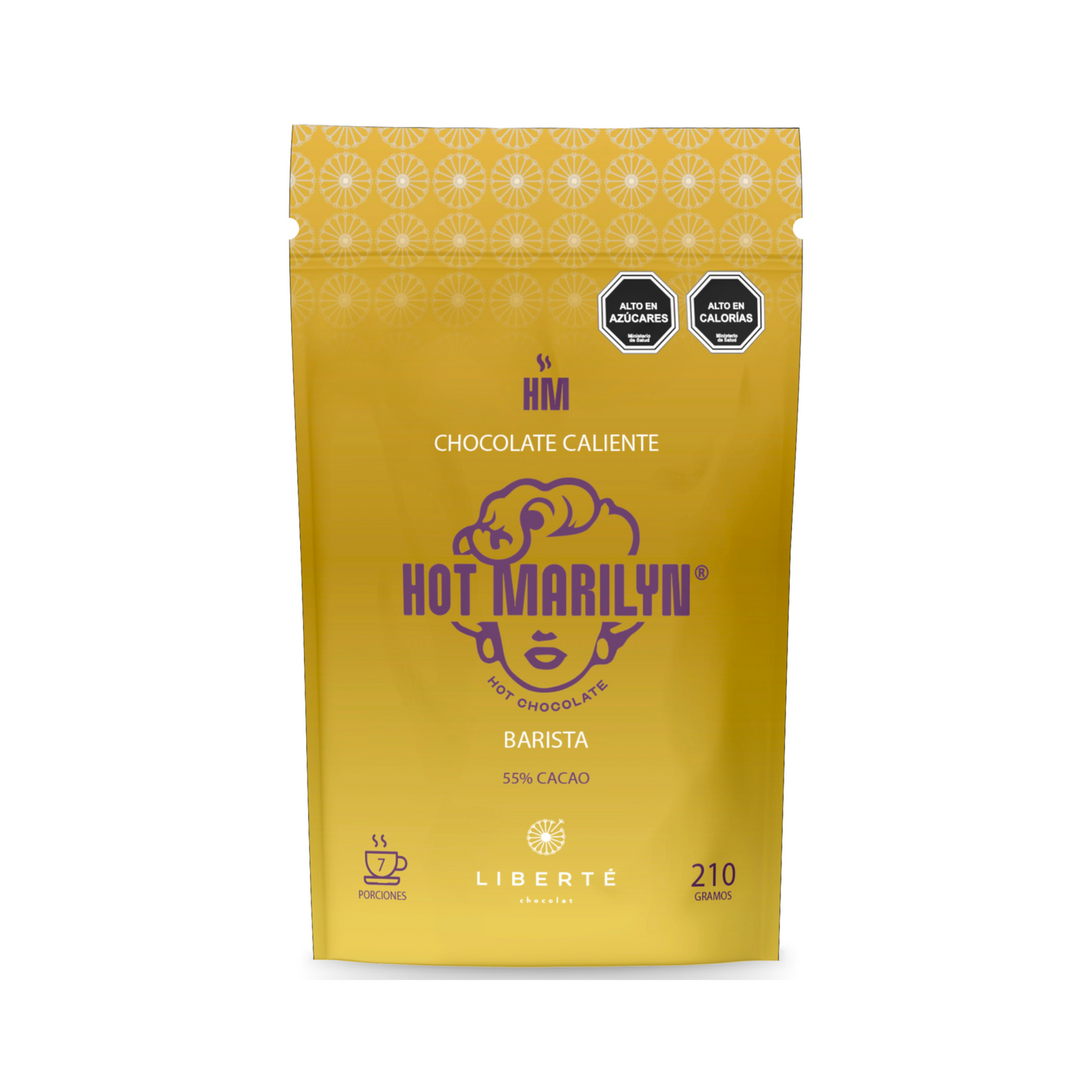 Chocolate caliente y frío Barista Hot Marilyn 210 g para frappé y arte latte