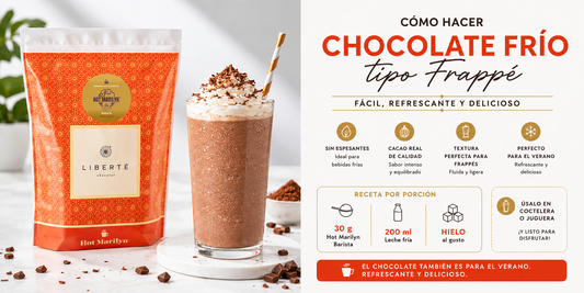 Chocolate frío tipo frappé preparado con Hot Marilyn Barista