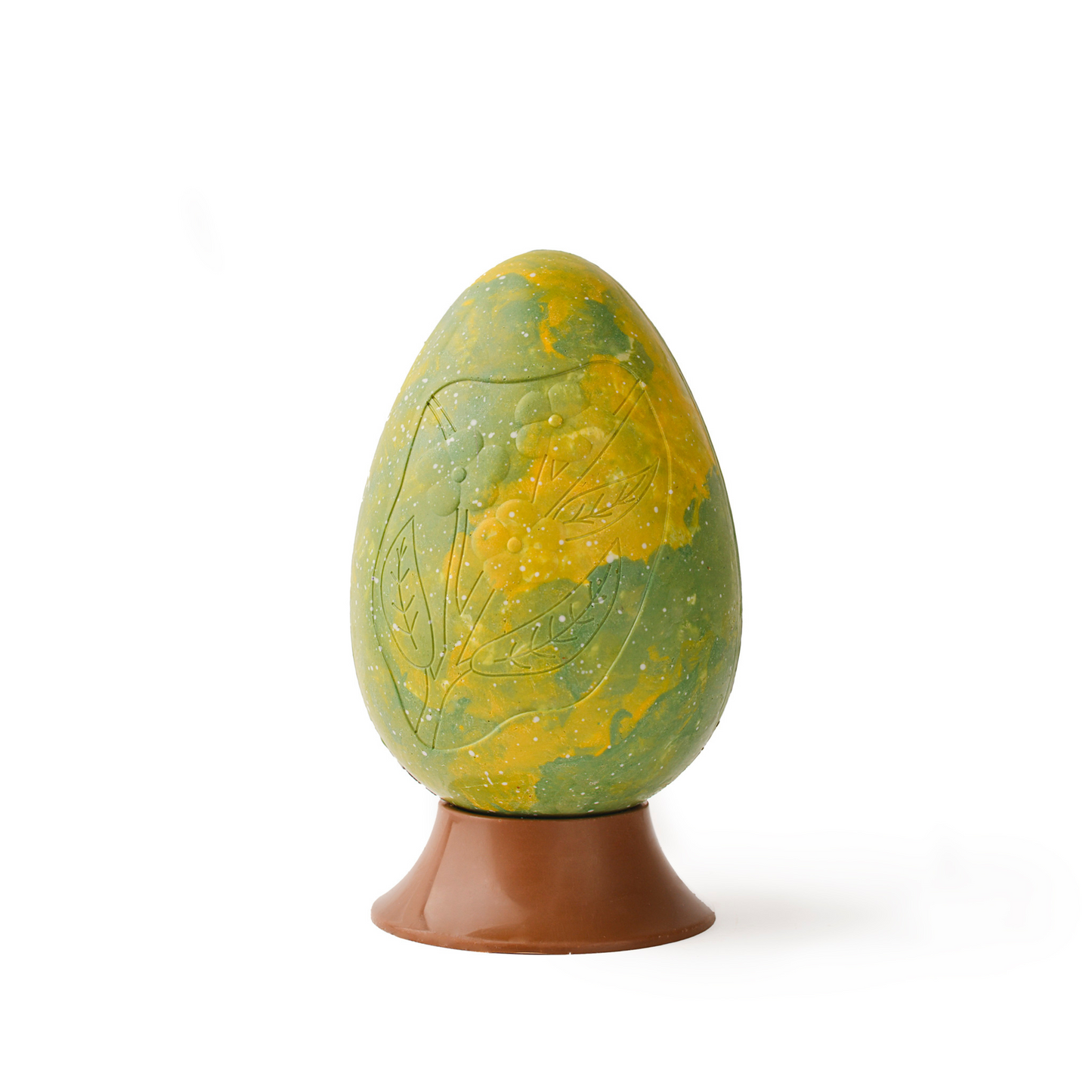 Huevo de Pascua Gigante Pintado a Mano | Chocolate Belga de Leche