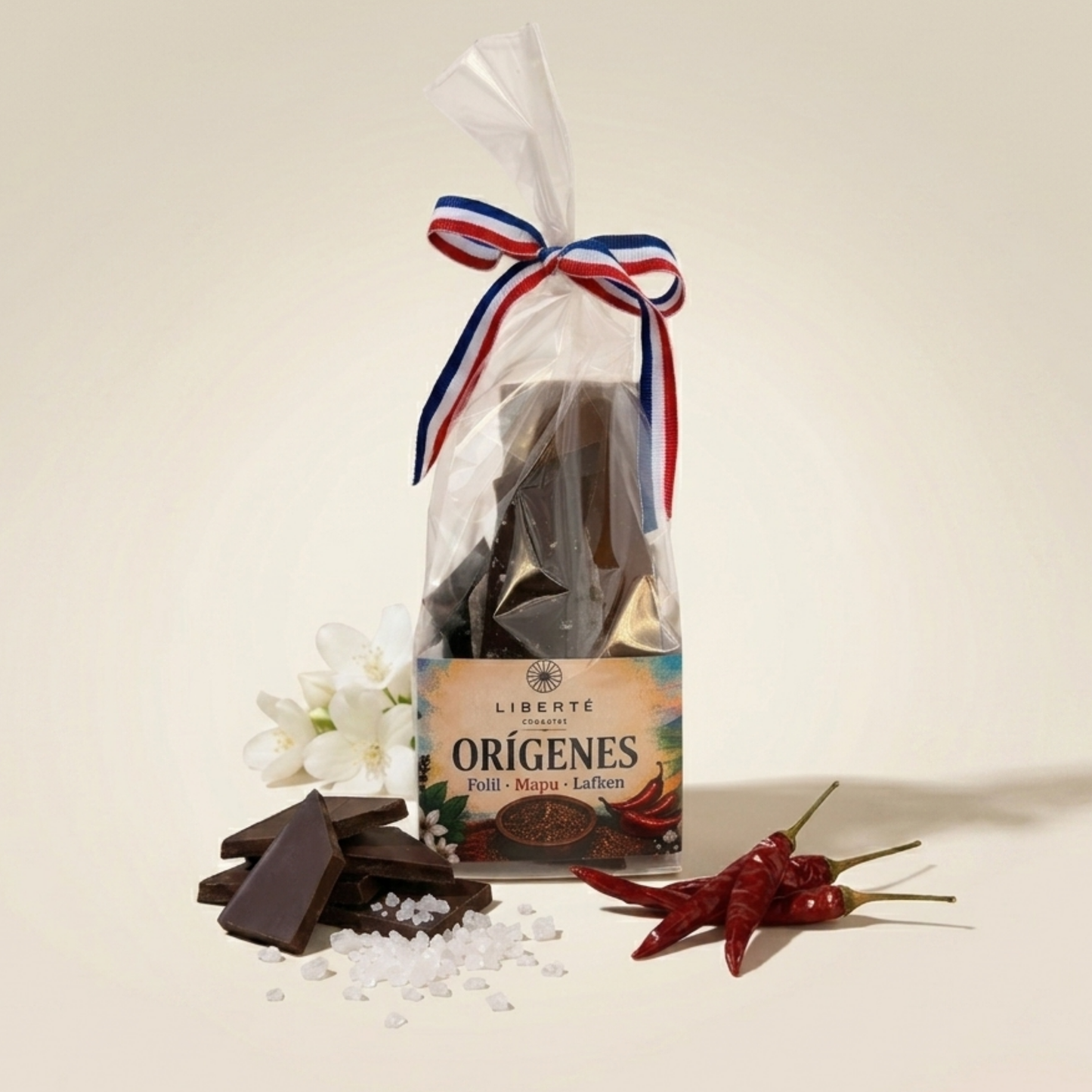 Orígenes · Chocolate Belga con Maqui, Merkén y Sal de Mar