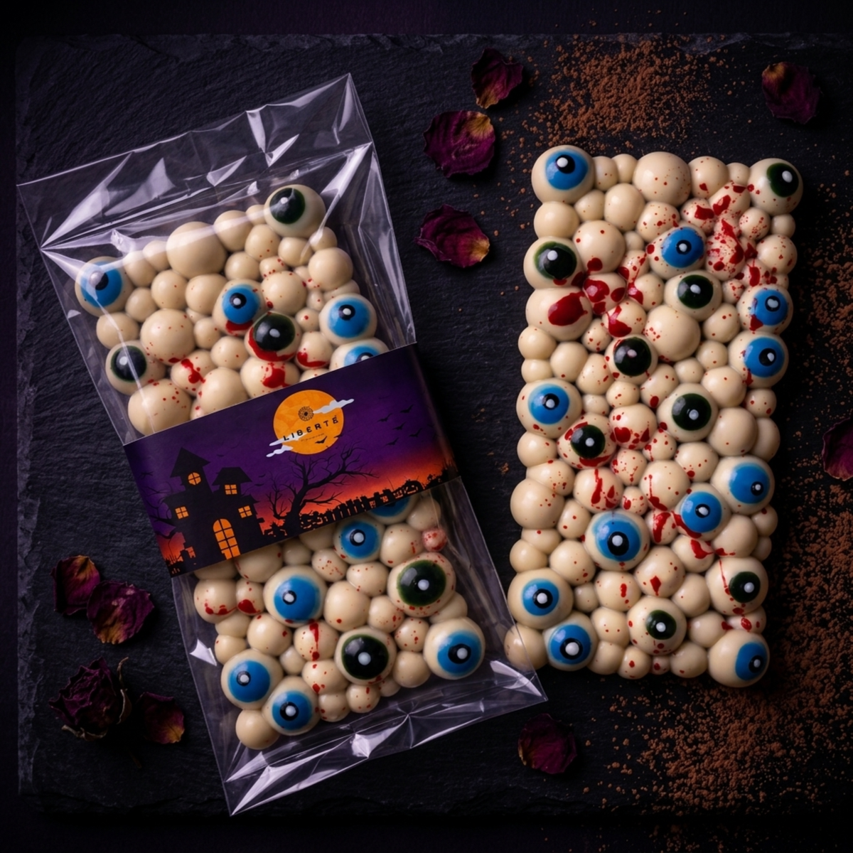 Tableta de Chocolate con Ojos Halloween