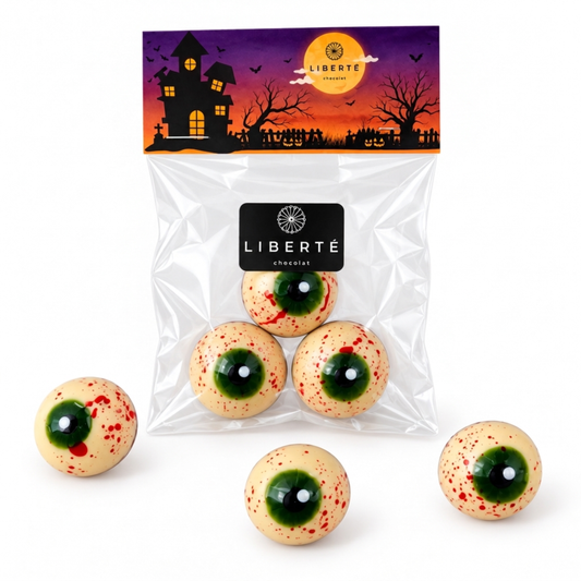 Bolsita Bombones Chocolate Ojos Zombie Halloween – 3 Unidades
