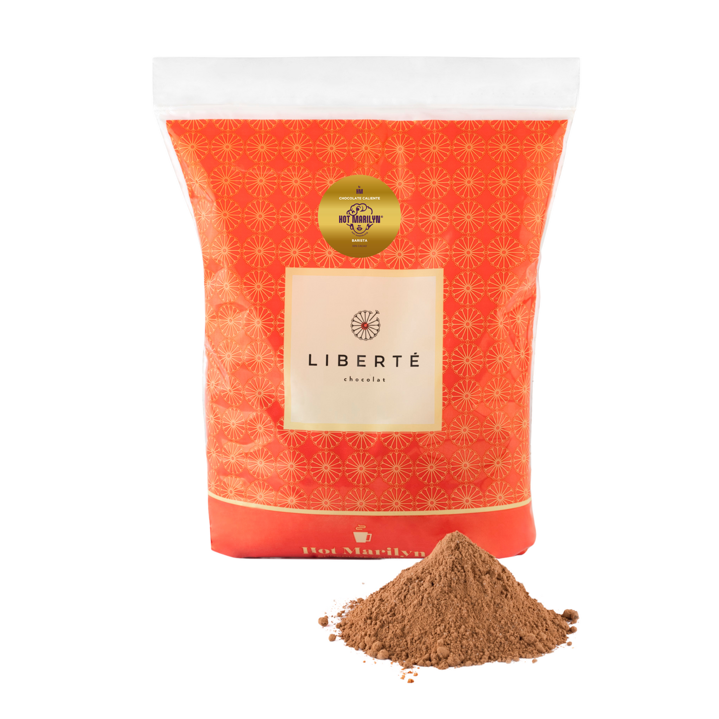 Chocolate caliente y frío Barista Hot Marilyn 1 kg para frappé y arte latte