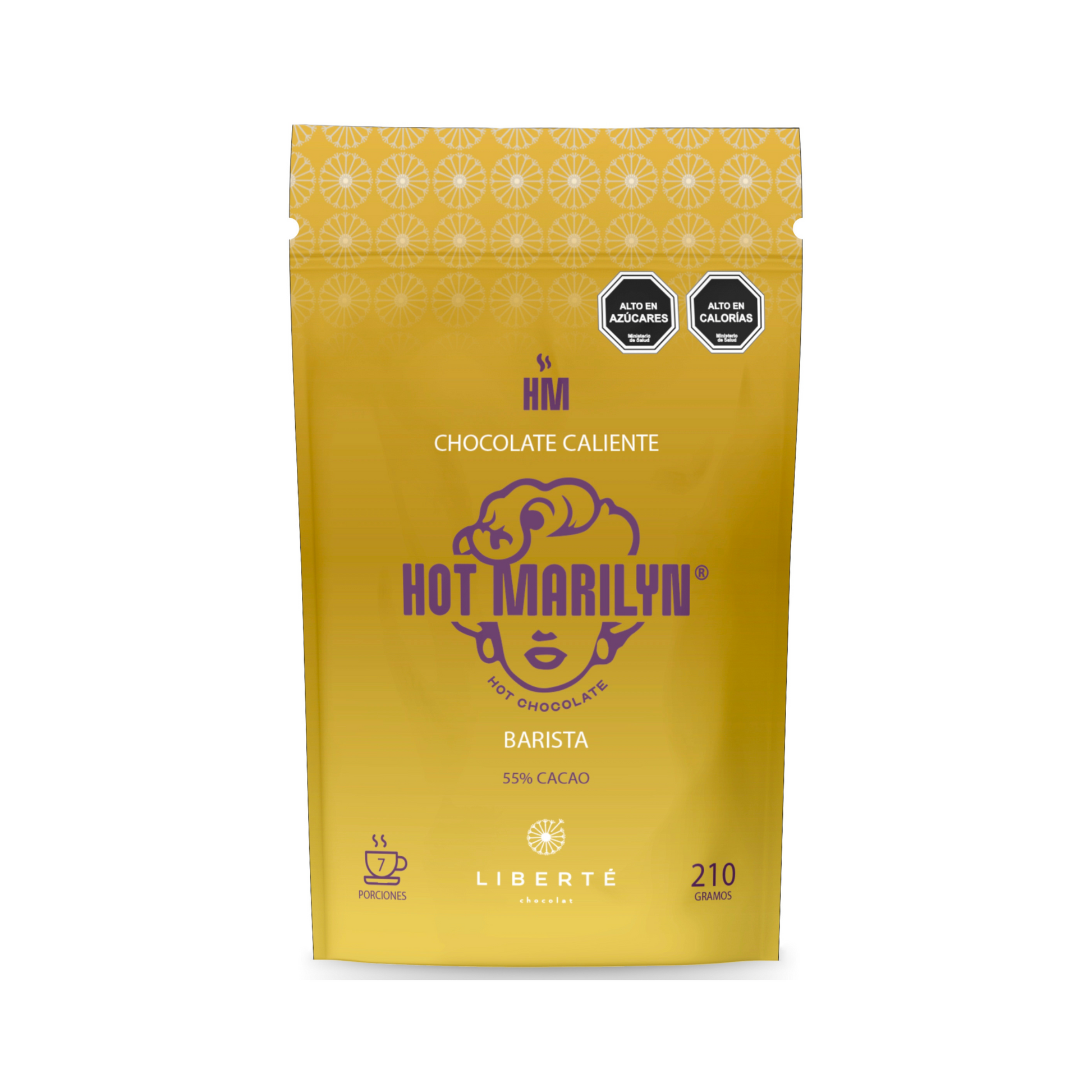 Chocolate caliente y frío Barista Hot Marilyn 210 g para frappé y arte latte