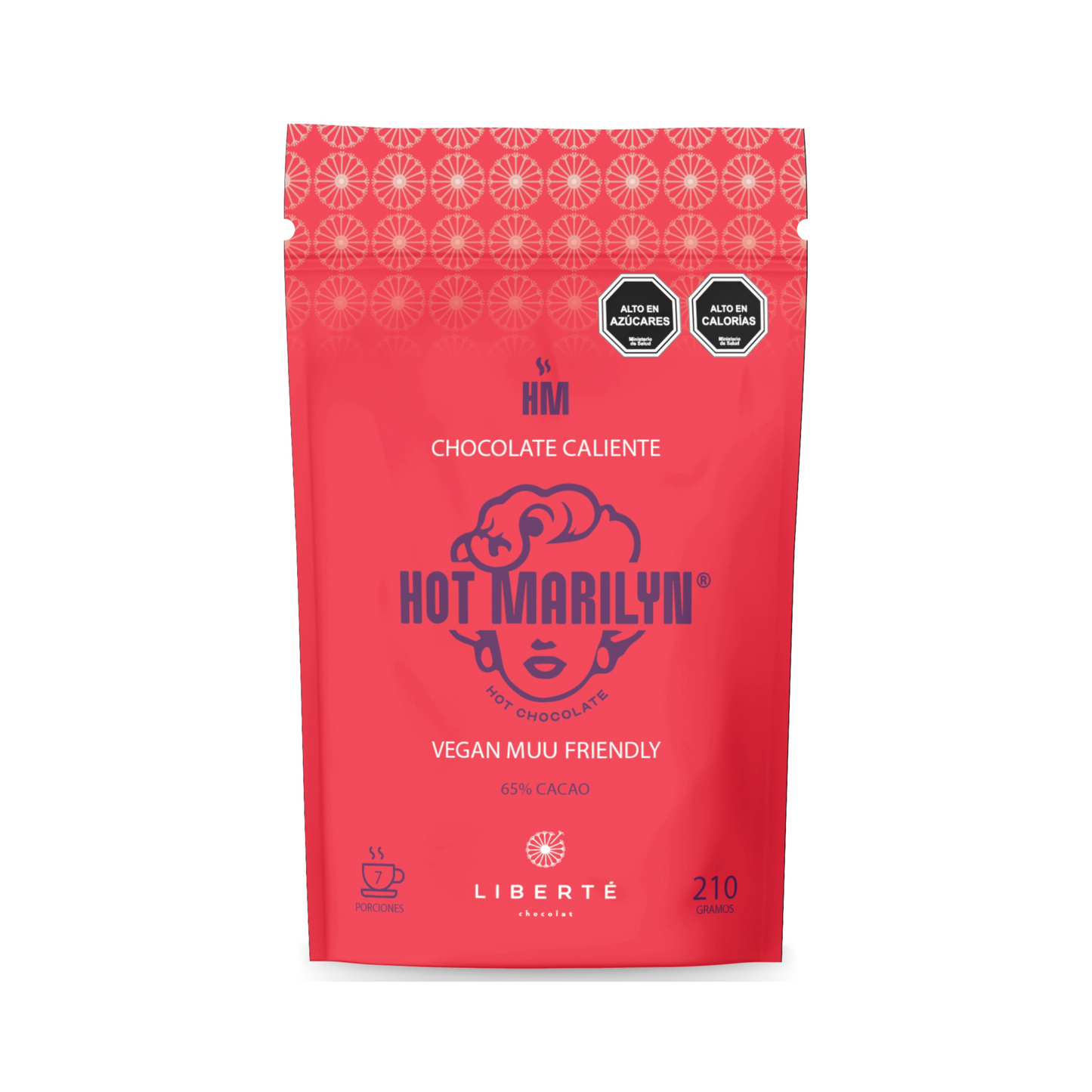 Doypack de chocolate caliente vegano Hot Marilyn Vegan Muu Friendly 210 g